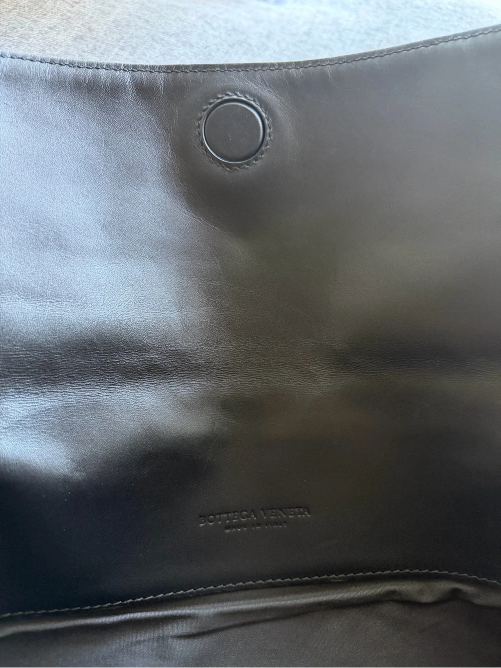 Bottega Veneta Black Intrecciato Leather Clutch Bag